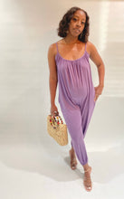 Load image into Gallery viewer, GRAPE STRETCH KNIT JUMPSUIT